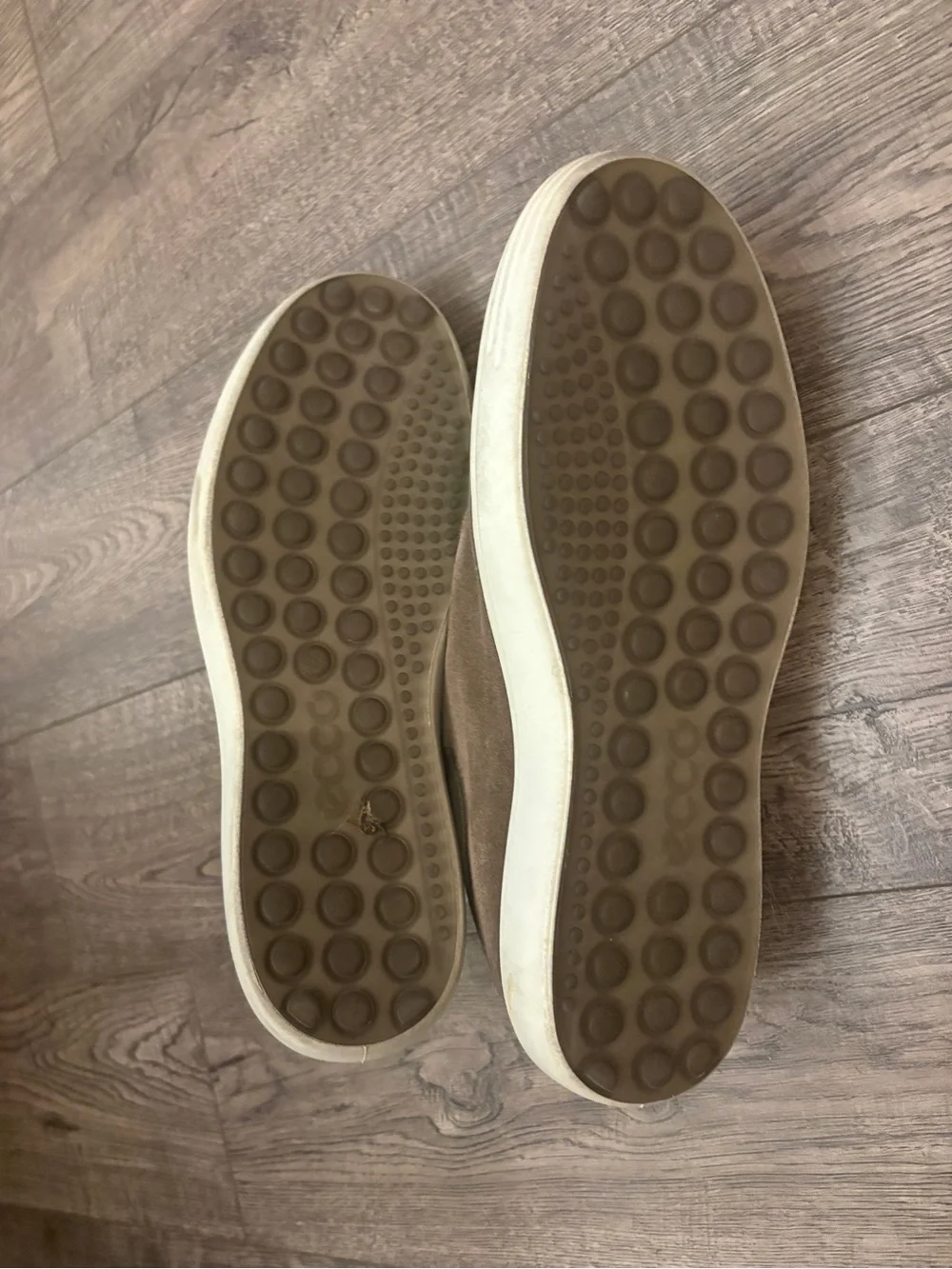 Ecco Wallaby Men's Tan Suede Lace-Up Slip-On Sneakers Sz 10